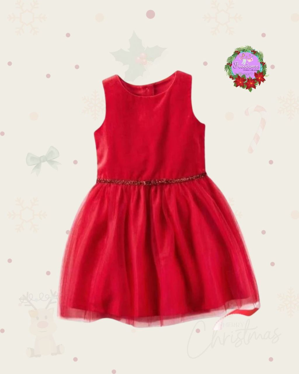 VESTIDO DE NIÑA ROJO