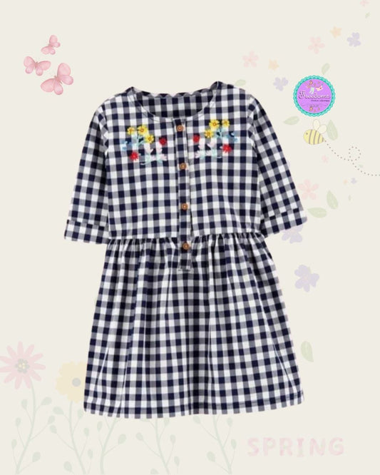 VESTIDO DE NIÑA CUADROS GLINGHAM