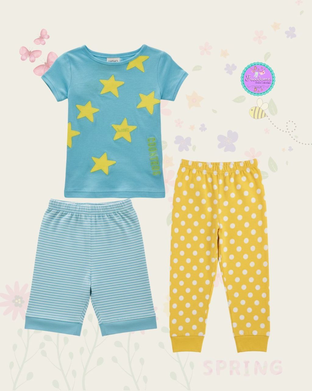 PIJAMA DE NIÑA X 3 PIESAS