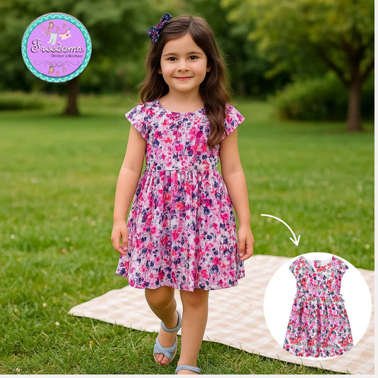 VESTIDO DE NIÑA ESTAMPADO FLORAL