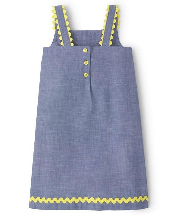 VESTIDO DE NIÑA CHAMBRAY CON LEMONS