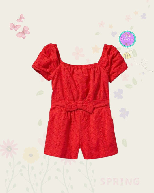 VESTIDO DE OJALILLO ROJO