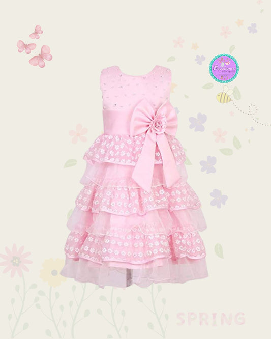 VESTIDO DE NIÑA BOLEROS ROSADO