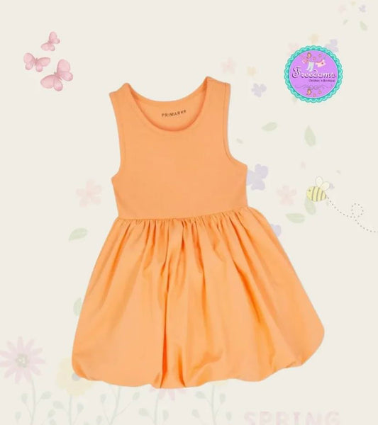 VESTIDO DE GLOBO NARANJA
